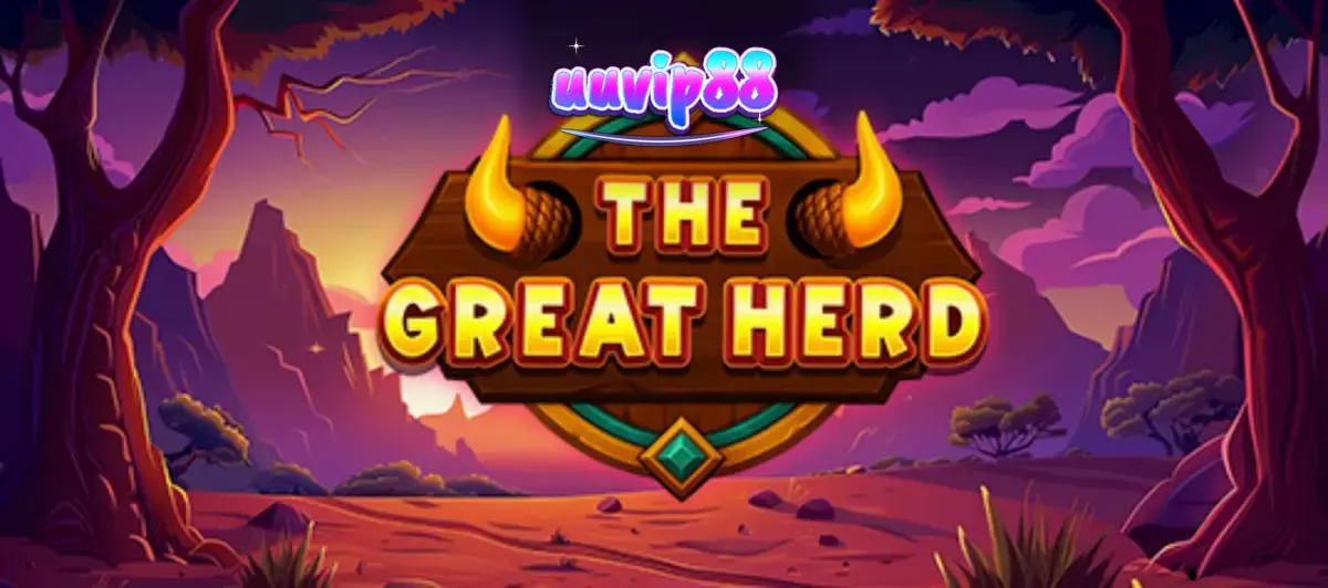 Isang visual na representasyon ng The Great Herd slot na nagpapakita ng mga buffalo at savanna theme.